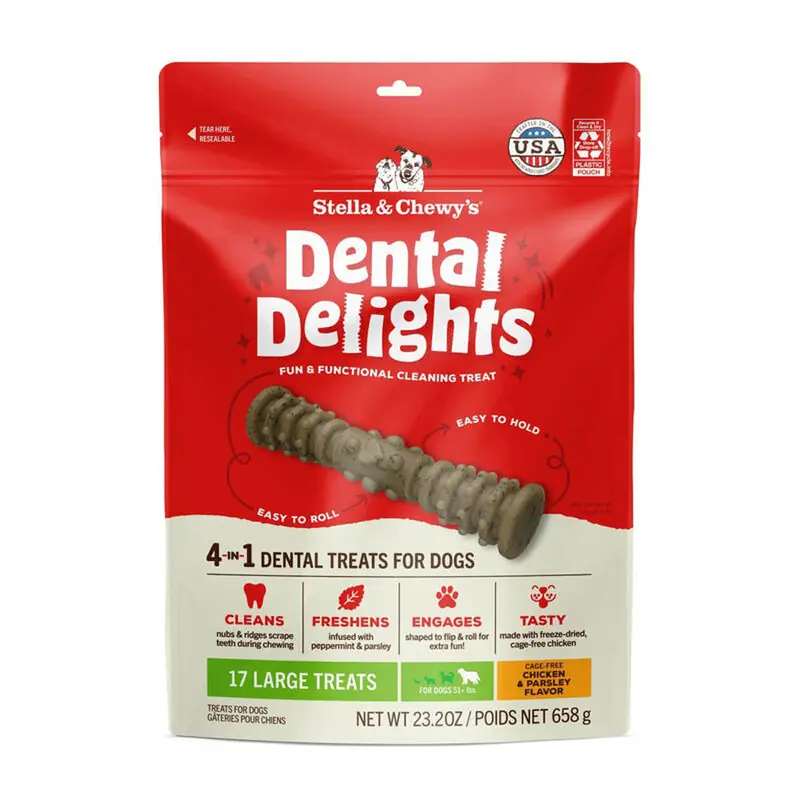 Stella & Chewy's Dental Delights Dog Treats Large 17 Count
