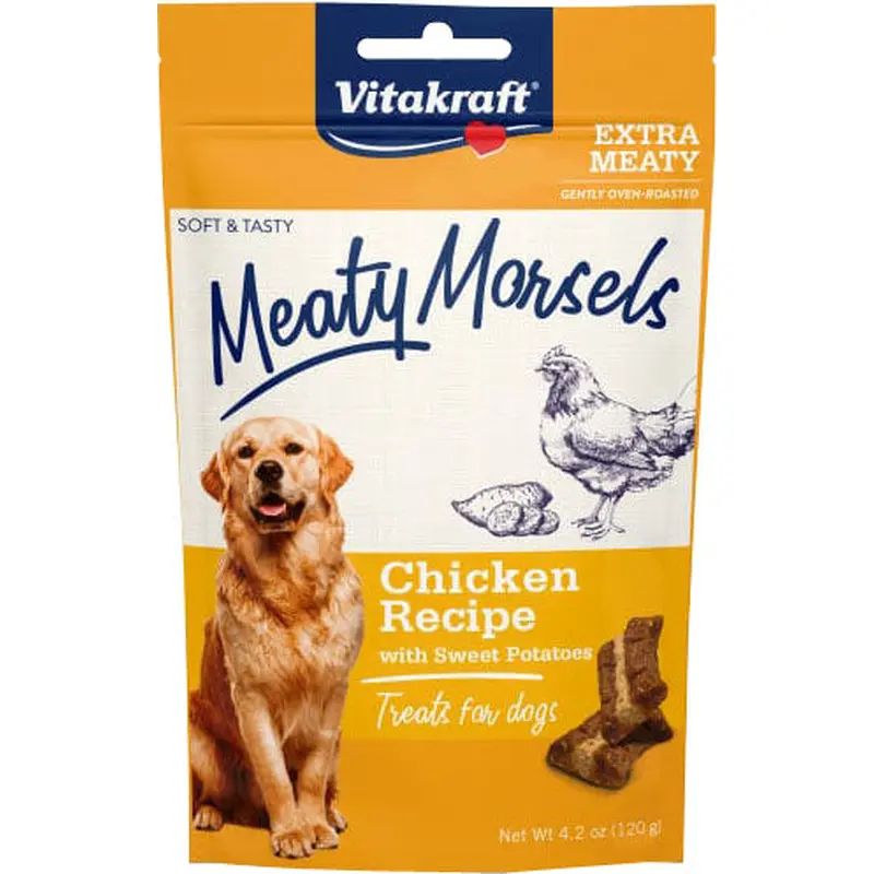 Vitakraft Meaty Morsels Mini Chicken Recipe with Sweet Potato Dog Treat
