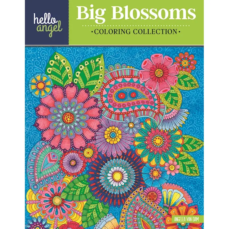 Hello Angel Big Beautiful Blossoms Coloring Collection