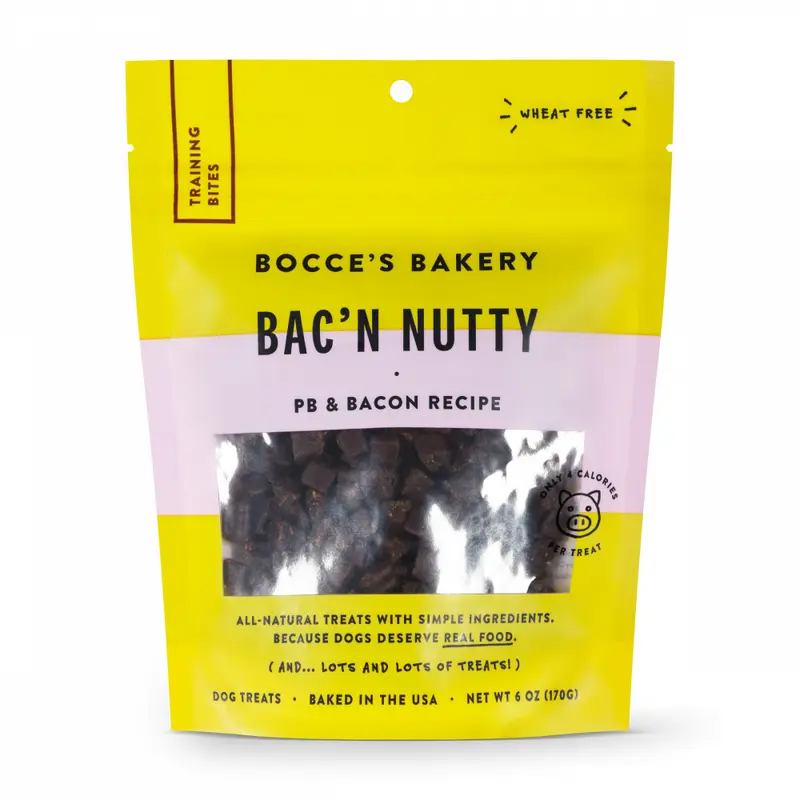 Bocce's Bakery Every Day Bac'n Nutty Training Bites Dog Treats