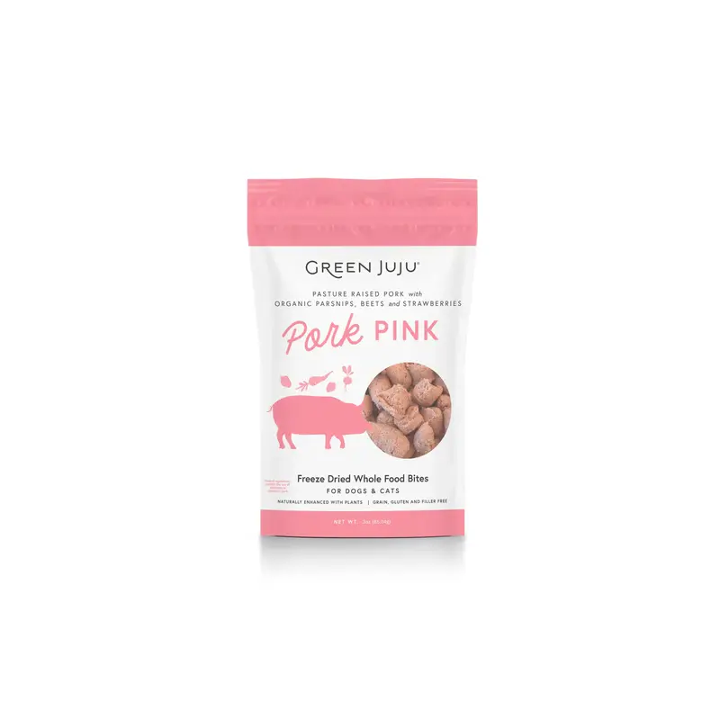 Green Juju Freeze Dried Pork Pink Whole Food Bites (3OZ)