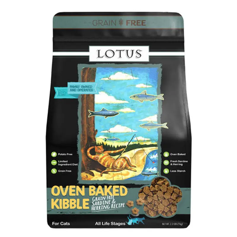 Lotus Dry Cat Food Grain Free All Life Stages Sardine and Herring 2.2lb