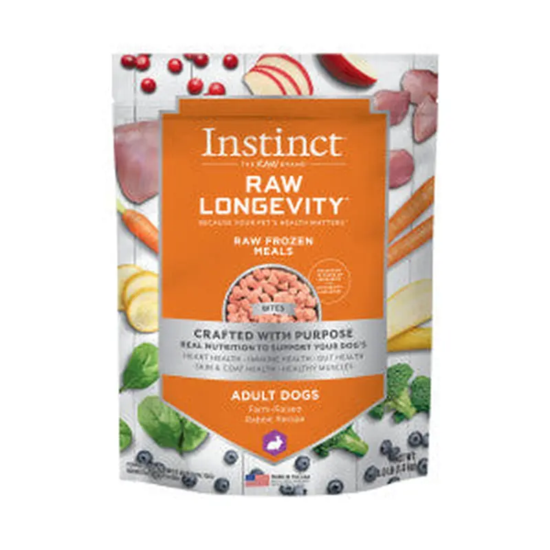 Nature's Variety Instincy Longevity Frozen Dog Food Bites 4lb Rabbit