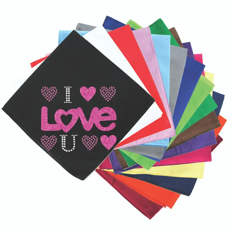 I Love You (Pink Glitter) Bandanna