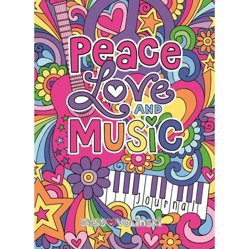Notebook Doodles Peace Love and Music Guided Journal