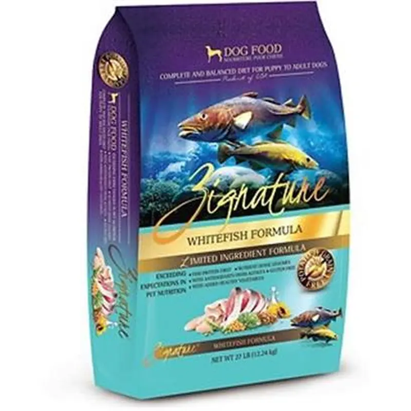 Zignature Limited Ingredient Grain-Free Whitefish Formula Dry Dog Food, 25lb