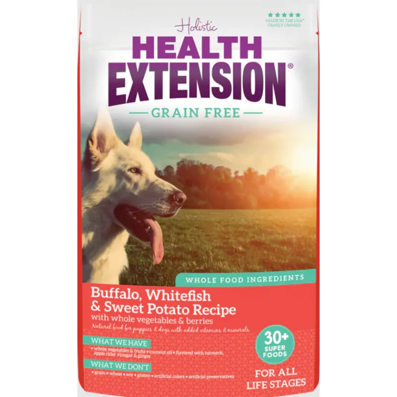 Health Extension Grain Free Buffalo and Whitefish Dry Dog Food