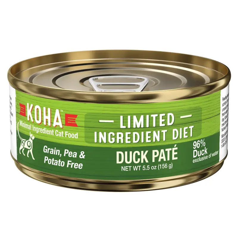 Koha Limited Ingredient Wet Cat Food 5.5oz Duck Pate