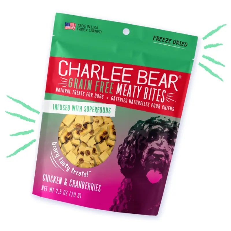 Charlee Bear Grain Free Meaty Bites Chicken & Cranberries