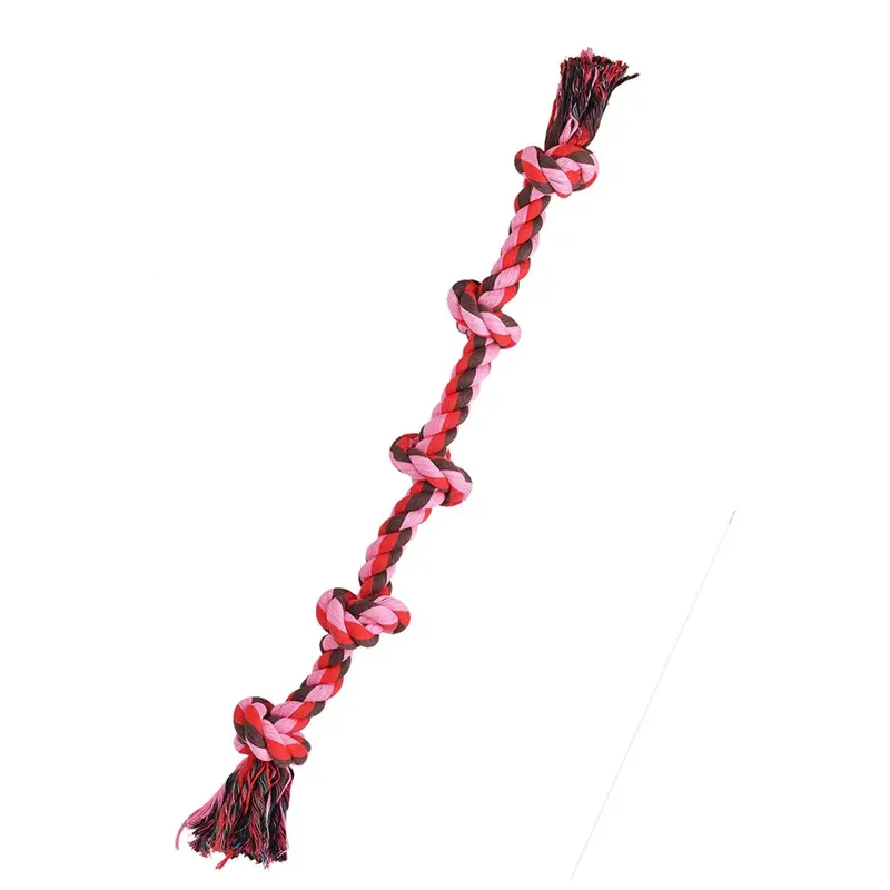 Mammoth Flossy Chews Cotton Blend 5 Knot Rope Tug Dog Toy  Super XL  72