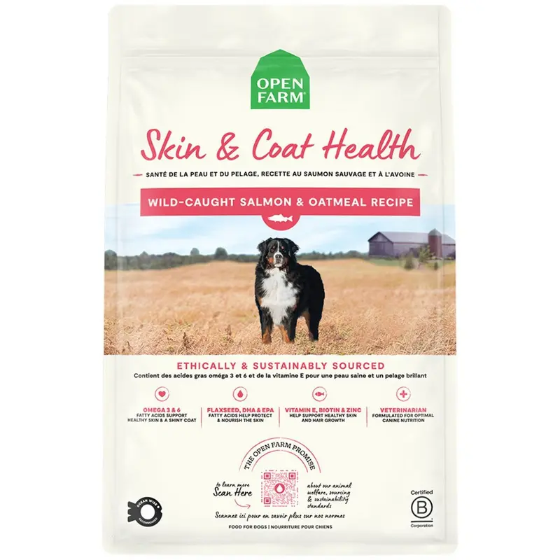 Open Farm Skin & Coat Health Dry Dog Food - Salmon & Oatmeal - 4lb Bag