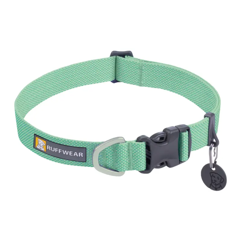 RUFFWEAR Hi & Light Lightweight Dog Collar, Sage Green, 9"-11"
