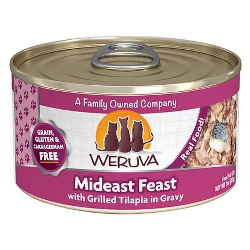 Weruva Cat Grain-Free Mideast Feast with Grilled Tilapia in Gravy