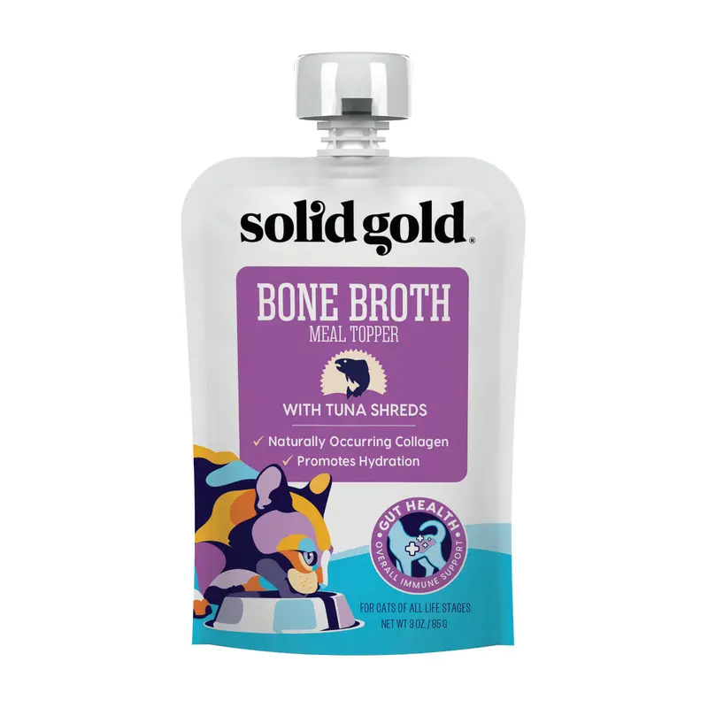 Sold Gold Bone Broth 3oz Tuna Shreds