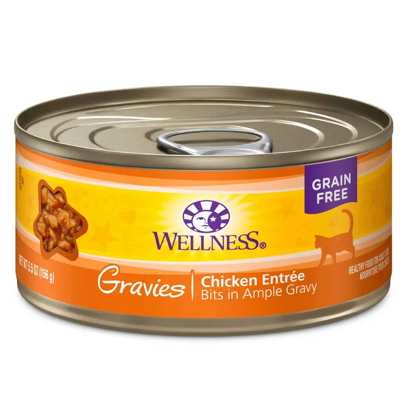 Wellness Complete Health Gravies Grain Free Canned Cat Food Chicken Entre 5.5ozs