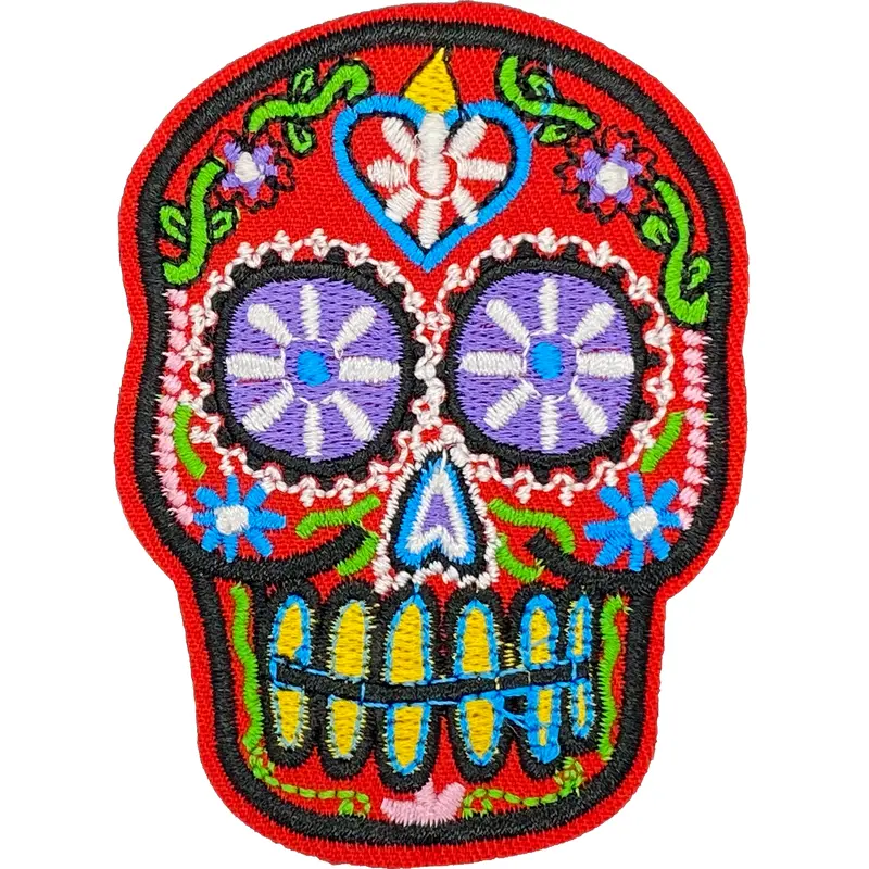 Red Sugar Skull  (L) - Patch