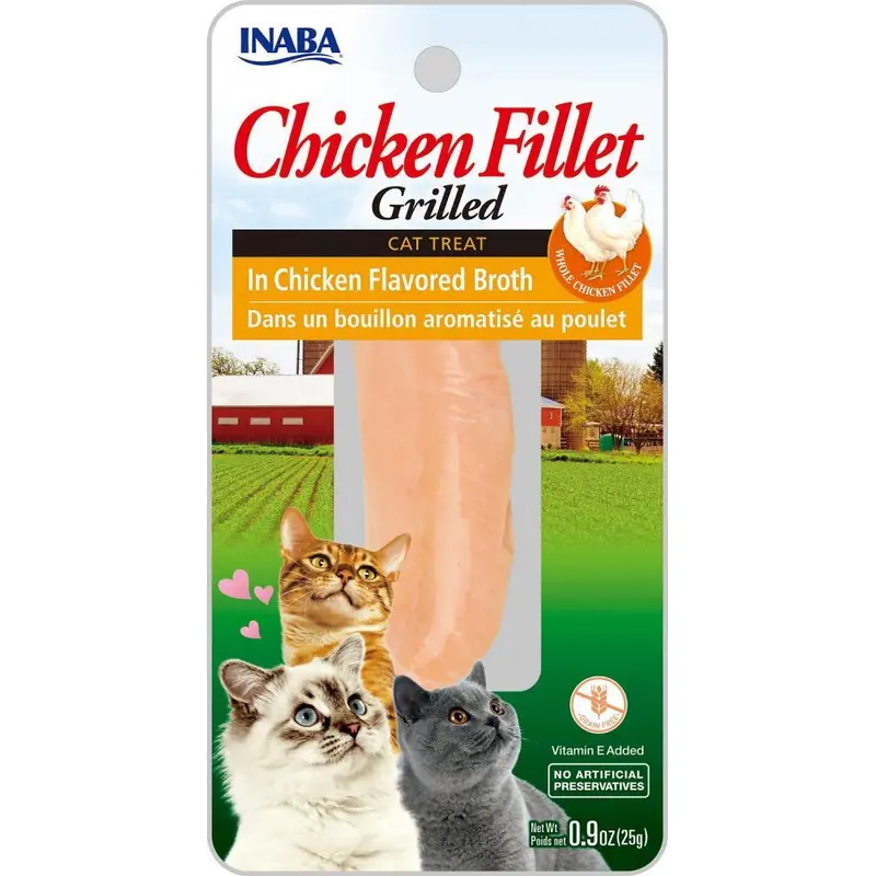 Inaba Ciao Grain Free Grilled Chicken Fillet in Broth Cat Treat