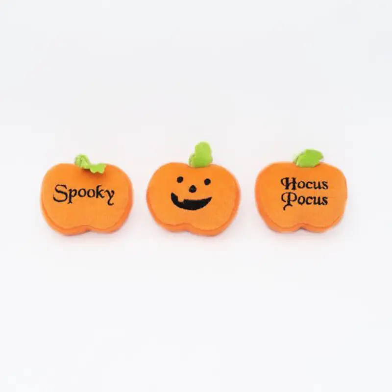 ZippyPaws Halloween Miniz 3-Pack Pumpkins