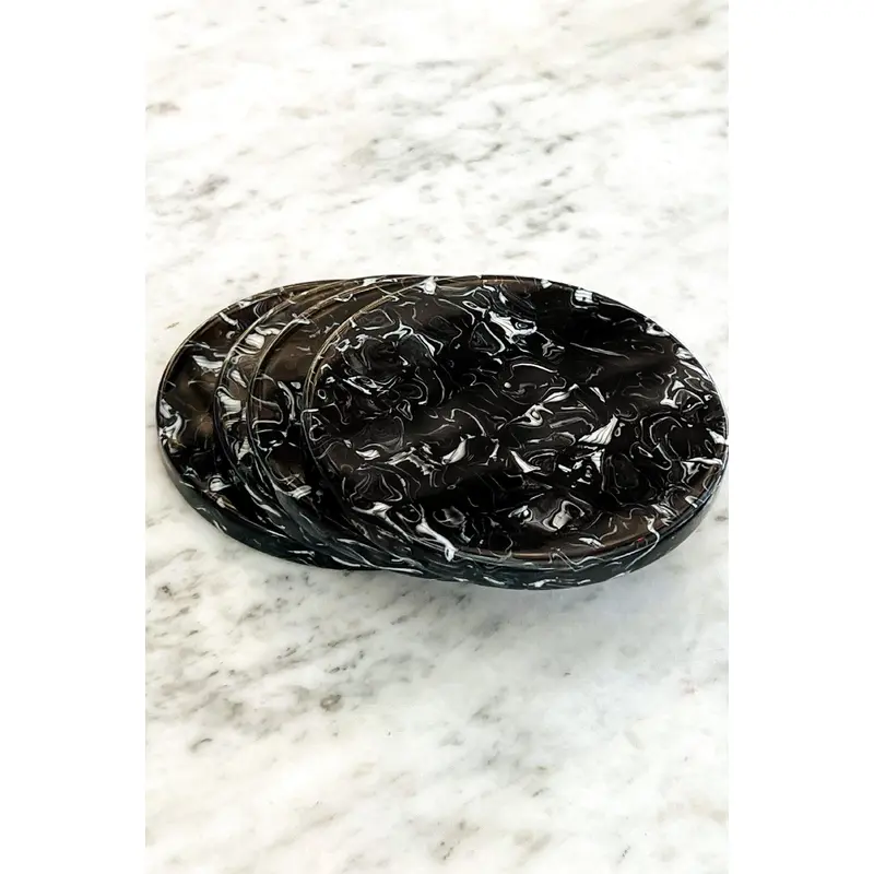 Black Marble Acrylic Coaster