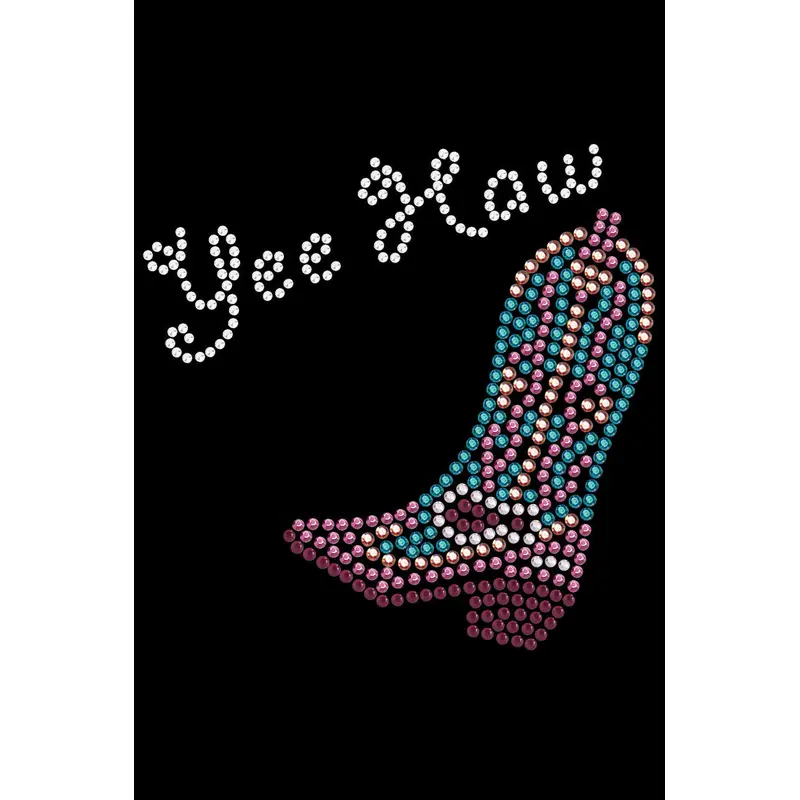 Boot (Pink & Turquoise with Yee Haw) - Custom Tutu