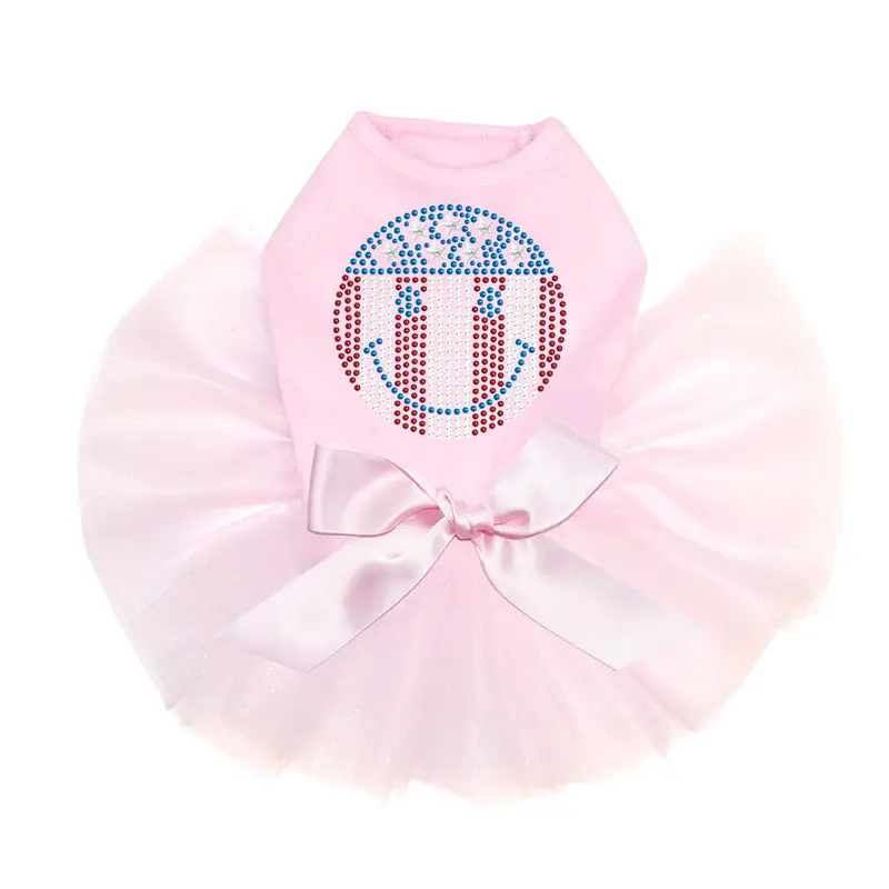 Happy Face (Red, White, & Blue) - Custom Tutu