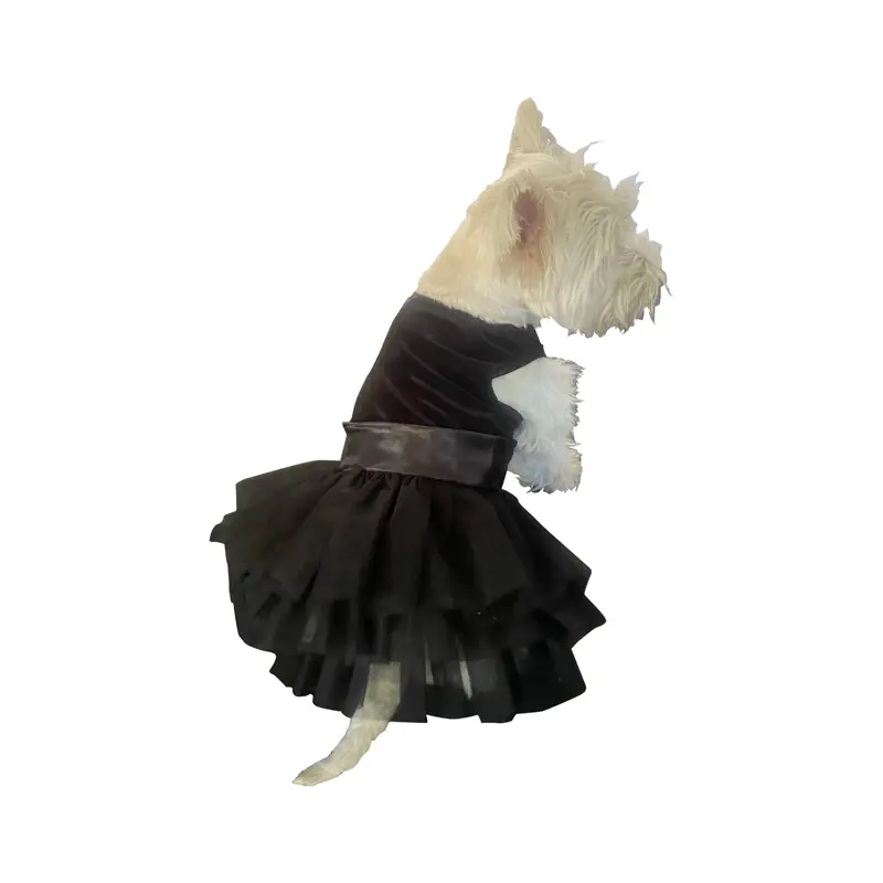 Holiday Party Girl Tutu, Black Velvet