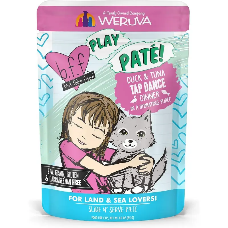 BFF Play Pate Wet Cat Food - Duck & Tuna Tap Dance - 3oz Can
