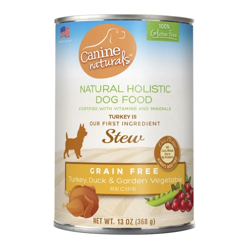 Canine Naturals Grain Free Turkey & Duck Garden Vegetable Stew Canned Dog Food