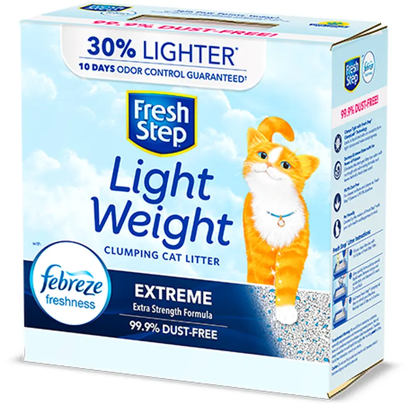 EXTREME LIGHTWEIGHT SCENTED LITTER WITH THE POWER OF FEBREZE