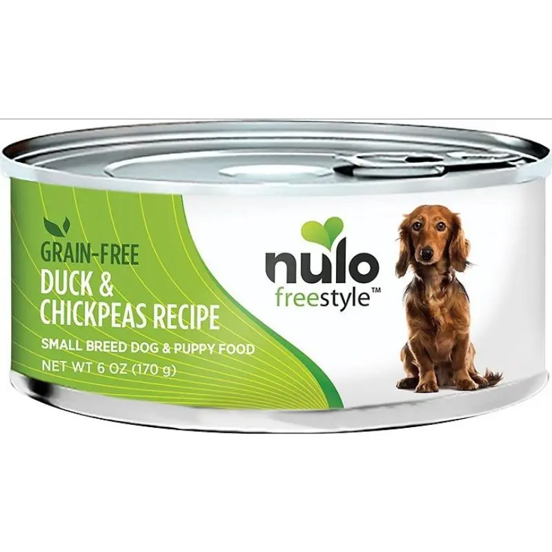 Nulo Freestyle Grain Free Small Breed & Puppy Wet Dog Food - Duck & Chickpeas, 6oz Can