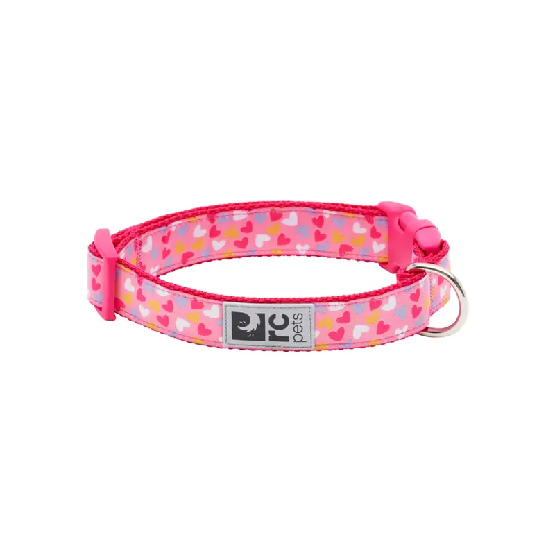 RC PETS Dog Clip Collar, Lil Heart, S, 3/4"/ 9" - 13"
