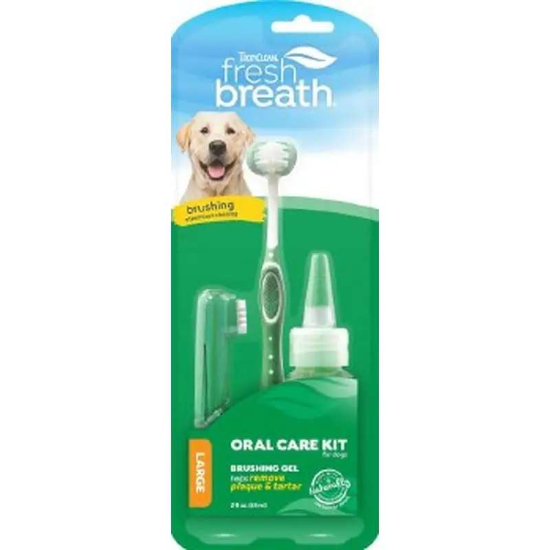 TropiClean Fresh Breath Oral Care Kit for Large Dogs