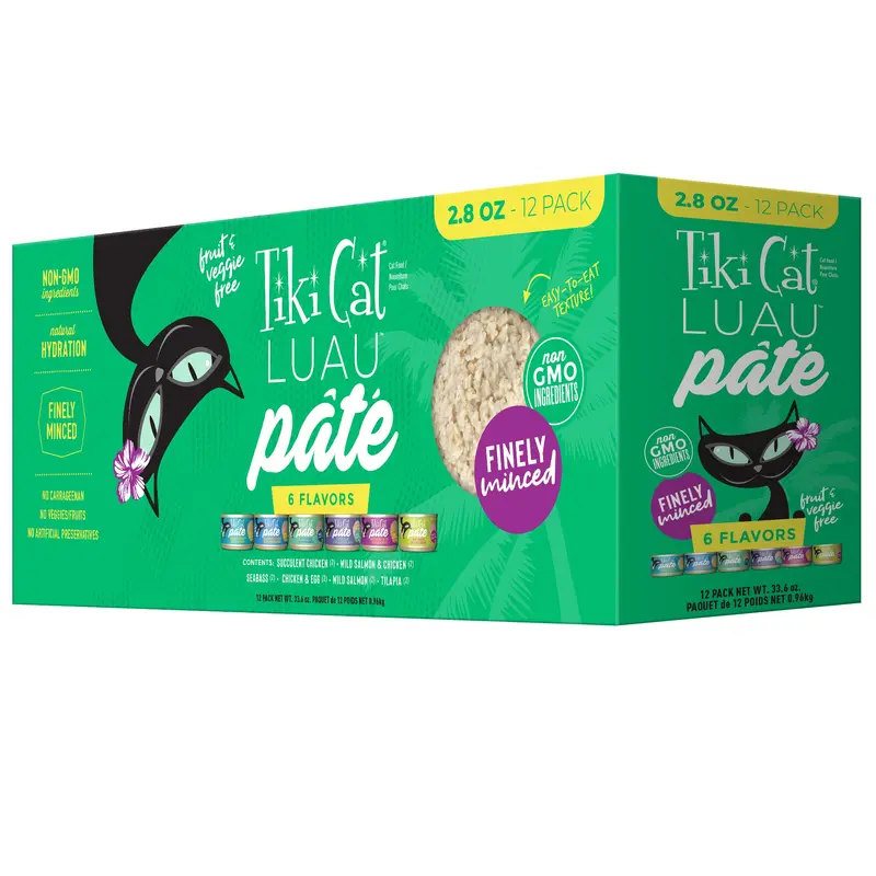 Tiki Cat Luau Pt Wet Cat Food, Variety Pack, 2.8 oz. Can