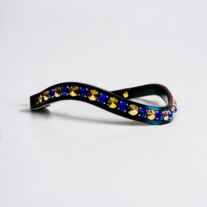 Delight Browband #1  Majestic Blue & Metallic Sunshine