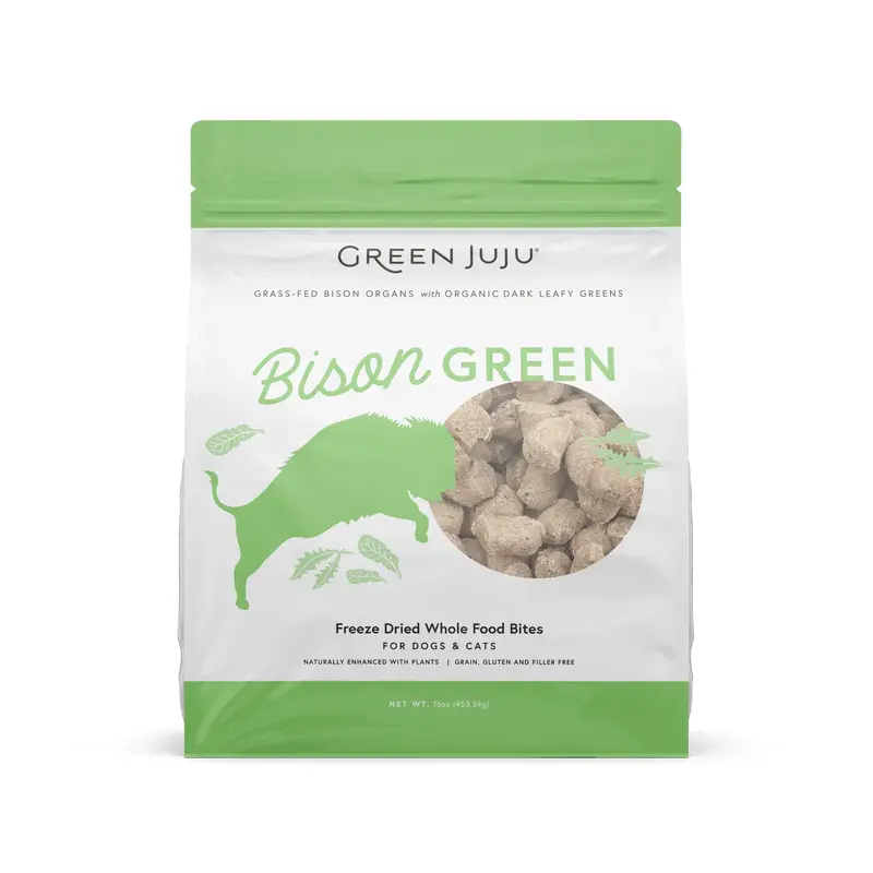 Green Juju Freeze Dried Bison Green Whole Food Bites (16OZ)