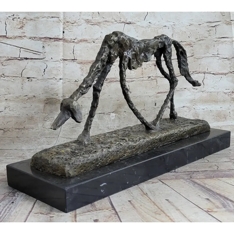 Modern Artwork - Dog (1951) - Signed - Animal Bronze Sculpture Statue Figure