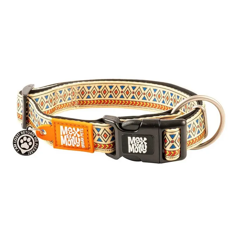 Max&Molly Smart ID Dog Collar Ethnic/Mosaic M 13-21"