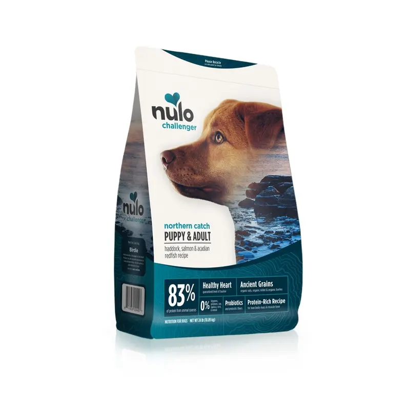 Nulo Challenger Puppy & Adult Dry Dog Food - Haddock, Salmon, & Acadian Redfish, 11lb Bag