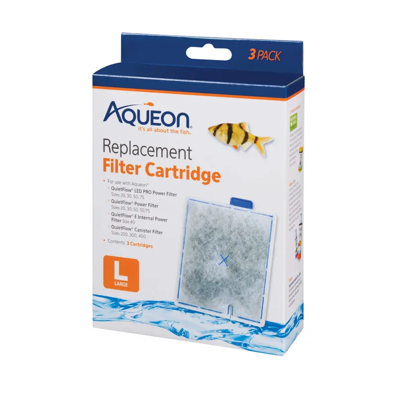 Aqueon Replacement Aquarium Filter Cartridges  Large  3pk