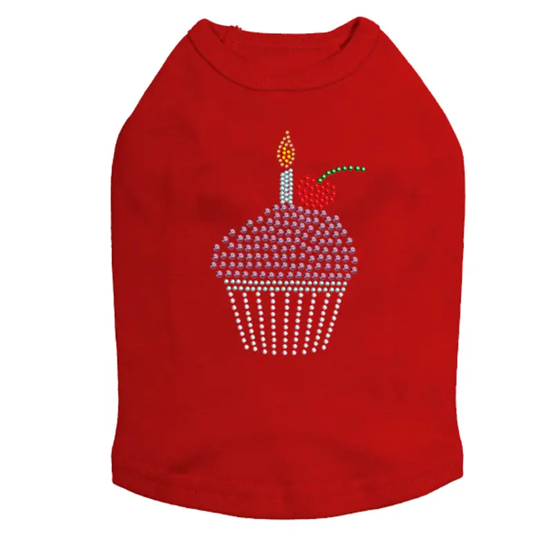 Cupcake with Candle - Dog Tank