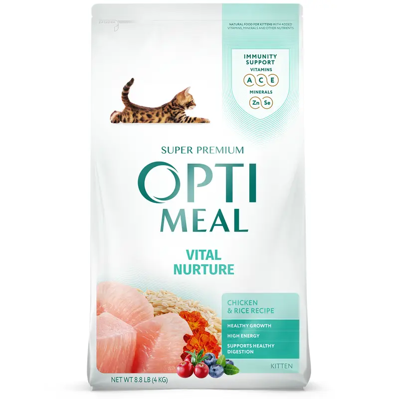 Optimeal Dry Cat Food 3.3lb Kitten Chicken