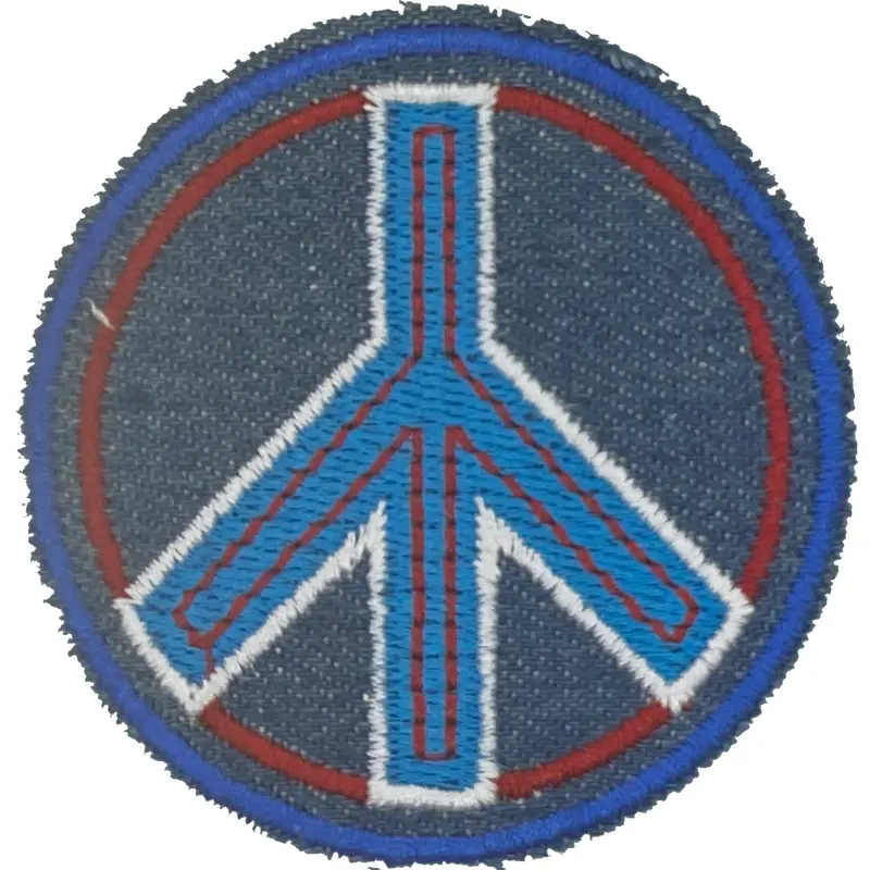 Denim Peace Sign - Patch