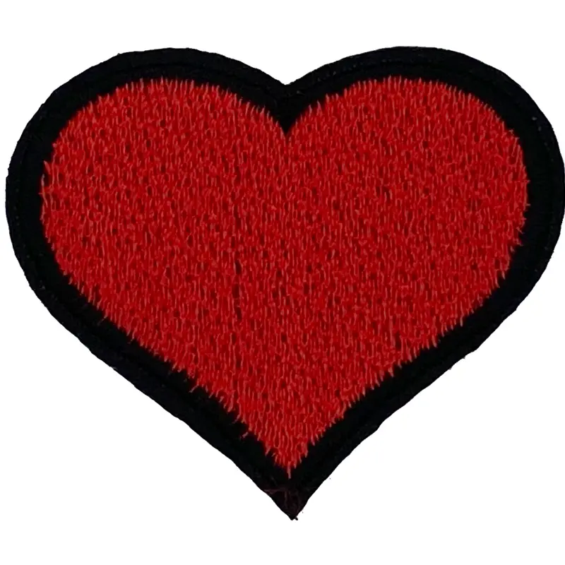 Red with Black Heart - Patch