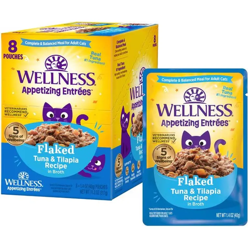 Wellness Appetizing Entrees Flaked Tuna & Tilapia Cat (1.4oz)