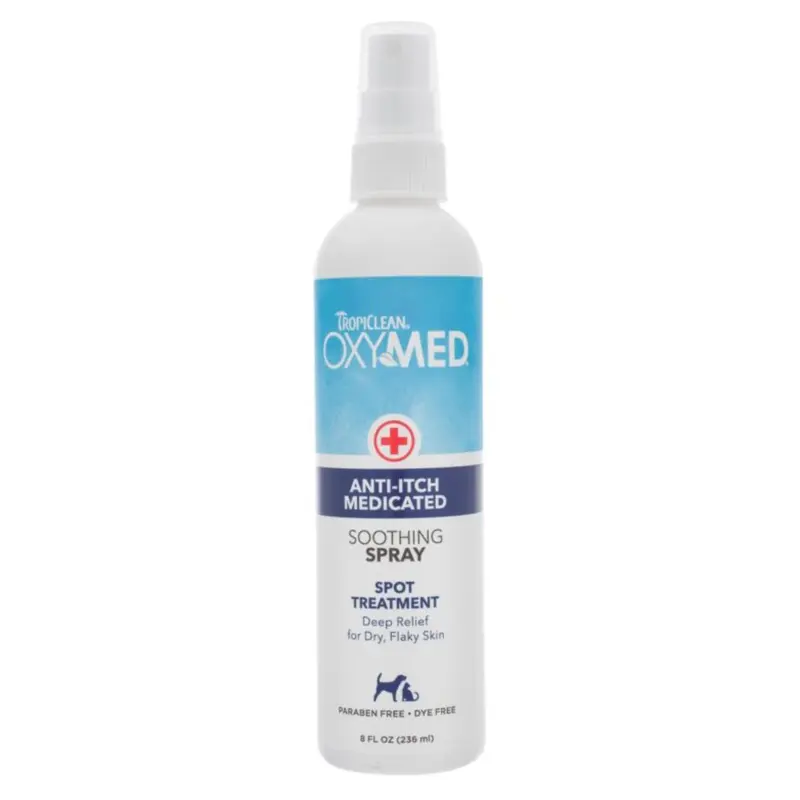 Tropiclean Oxy Med Anti Itch Medicated Soothing Spray Cat & Dog 8oz