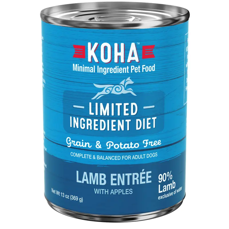 Koha Grain Free Limited Ingredient 13.2oz Canned Dog Food 90% Lamb