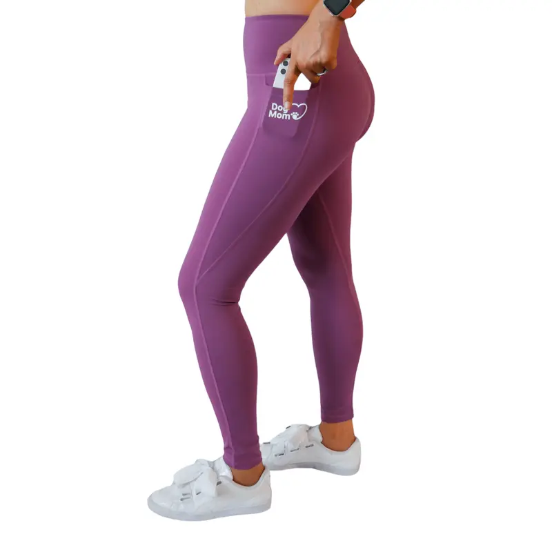 Dog Mom Everyday Leggings - Purple