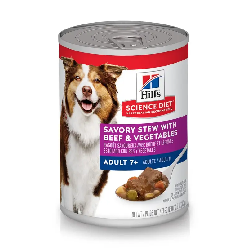 Science Diet Adult 7+ Savory Stew with Beef & Vegetables (12.8oz)