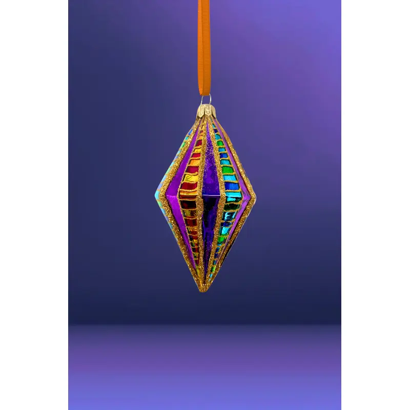 High Stakes Diamond Glass Ornament
