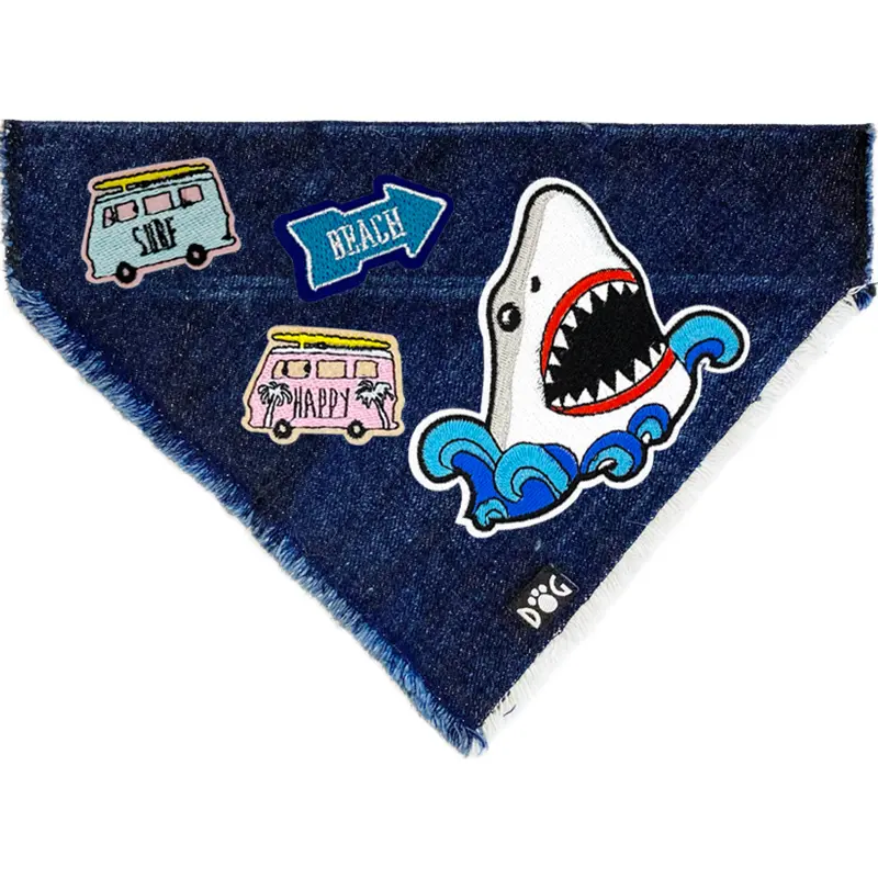 Shark Attack Denim Bandana